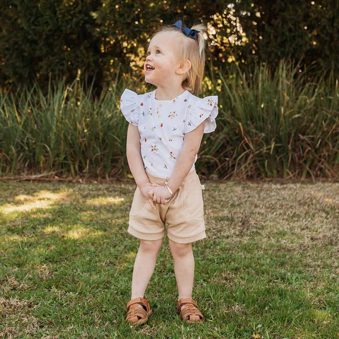 Snuggle Hunny - Short Sleeve Organic Bodysuit - Frills