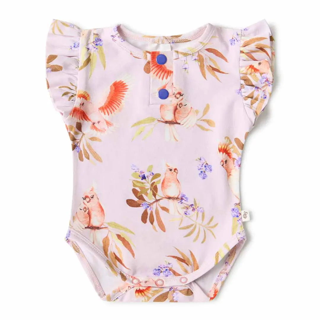 Snuggle Hunny Bodysuit Short Sleeve with Frill - Major Mitchell
