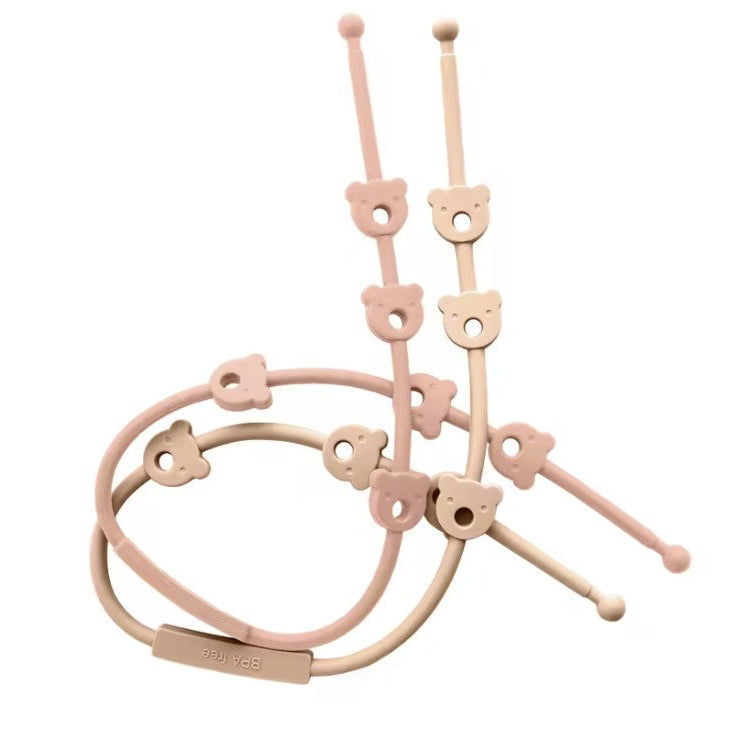Baby Silicone Toys and Dummy Straps - 2pcs