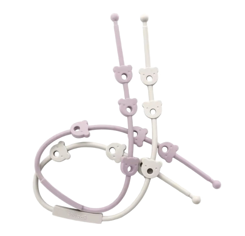Baby Silicone Toys and Dummy Straps - 2pcs
