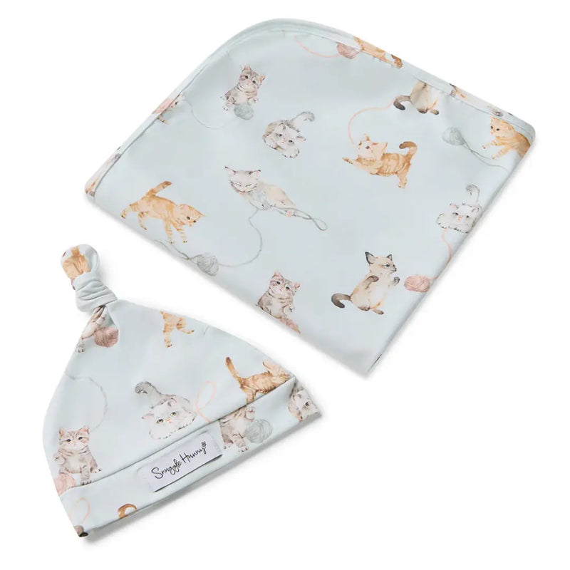 Snuggle Hunny Jersey Baby Wrap & Baby Headband or Baby Beanie Set