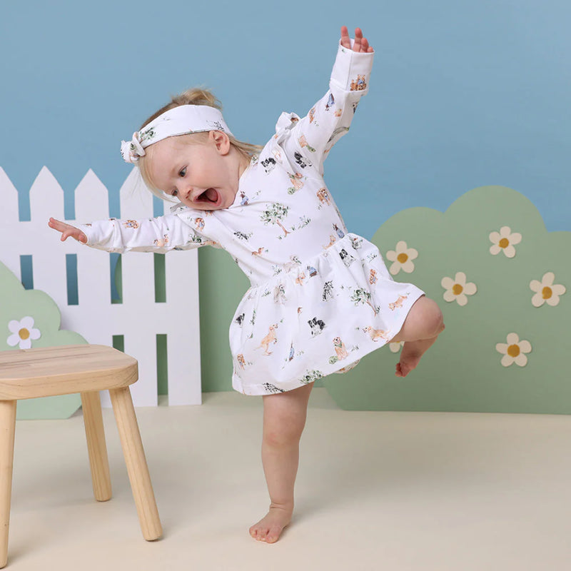 Snuggle Hunny Long Sleeve Bodysuit Dress