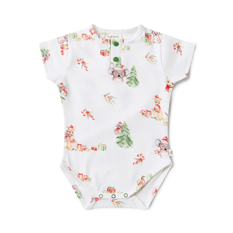 Snuggle Hunny - Kangas & Koalas - Short Sleeve Bodysuit - Christmas Exclusive