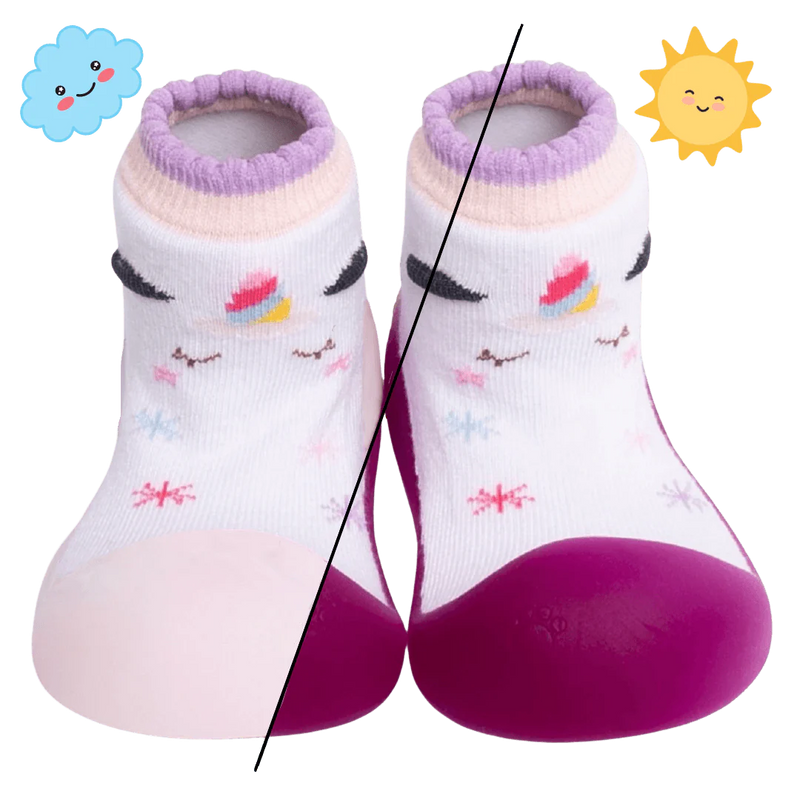 Sock Shoes - Unicorn | Pink - Chameleon - BigToes Australia