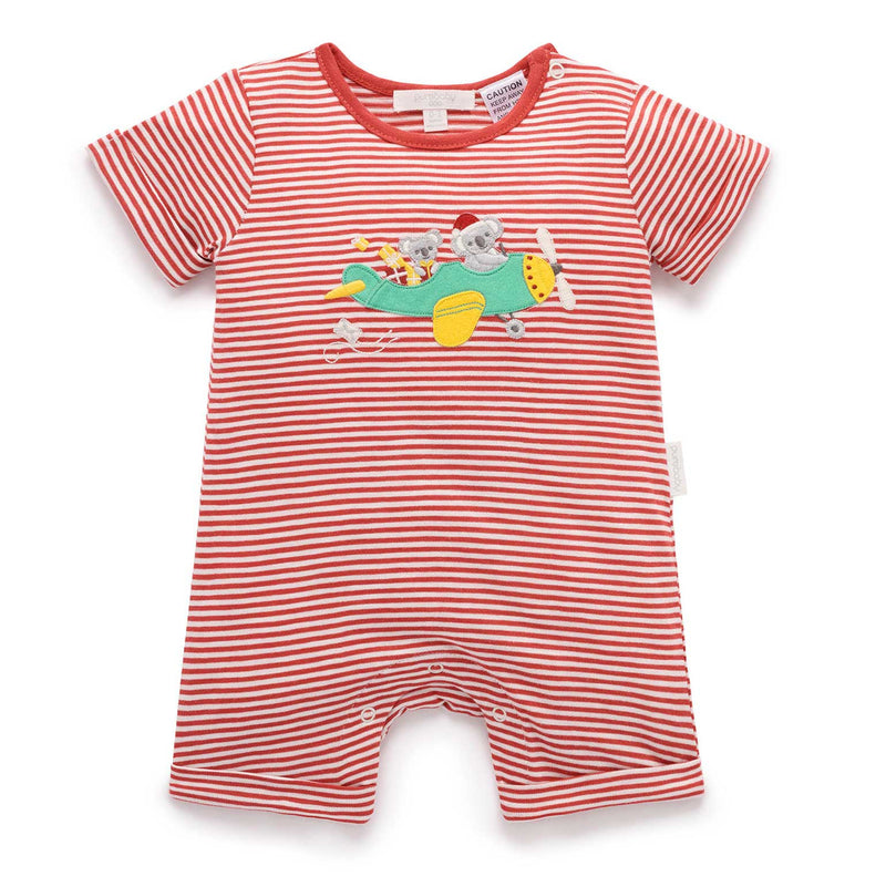 Purebaby Christmas Airmail Growsuit