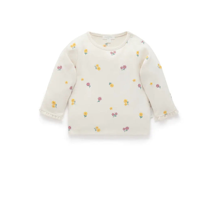 Purebaby Posie Broderie Layering Top