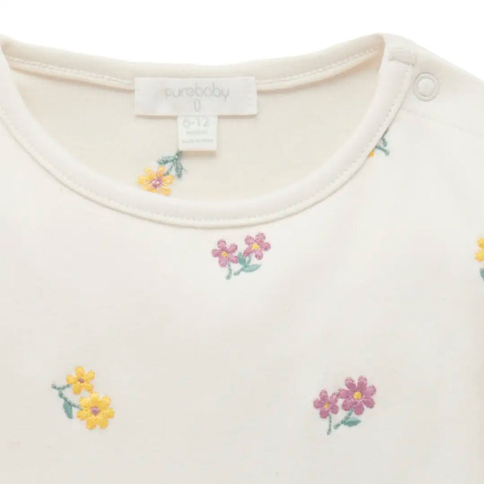 Purebaby Posie Broderie Layering Top