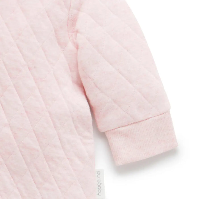 Purebaby Quilted Growsuit - Pink