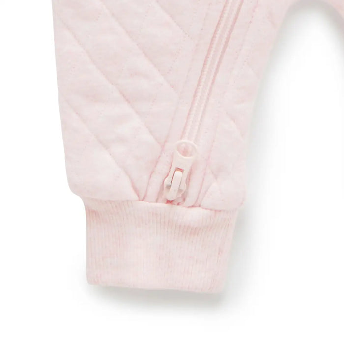 Purebaby Quilted Growsuit - Pink