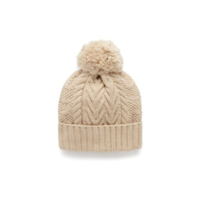 PureBaby - Cable Beanie - Oatmeal Mélange