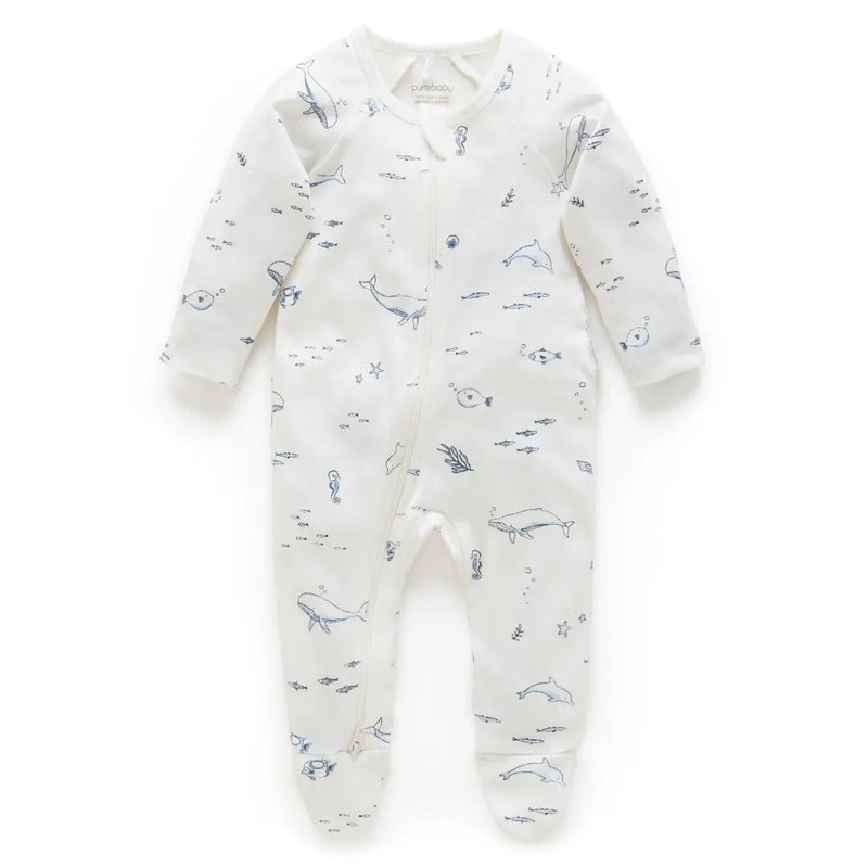 Purebaby - Zip Growsuit
