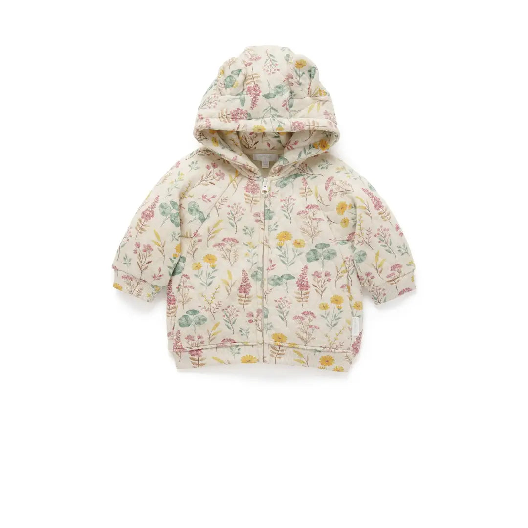 Purebaby Quilted Hoodie - Lilypad