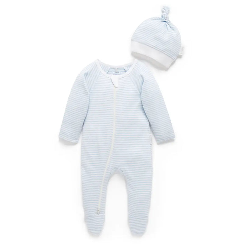 PureBaby -  Growsuit and Hat Set