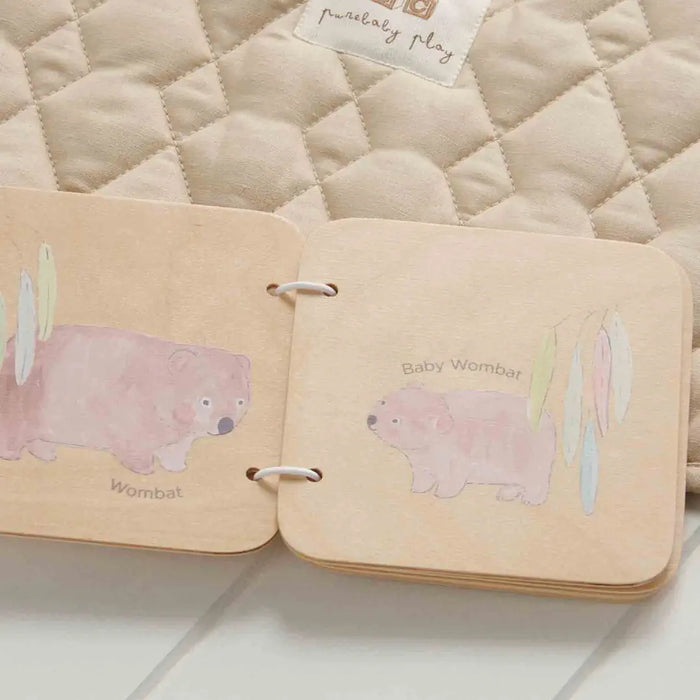 Purebaby Australian Animal Wooden Book