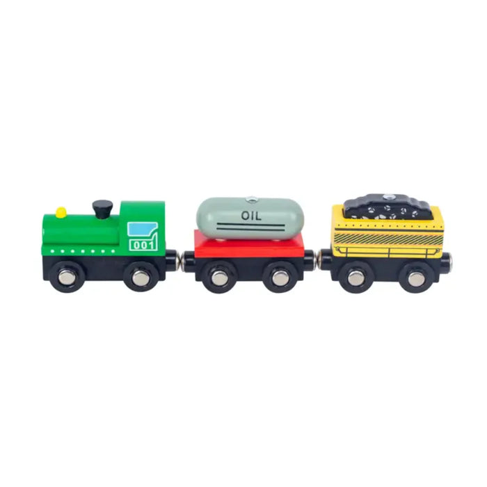 Wooden Magnetic Train Set 3 carts