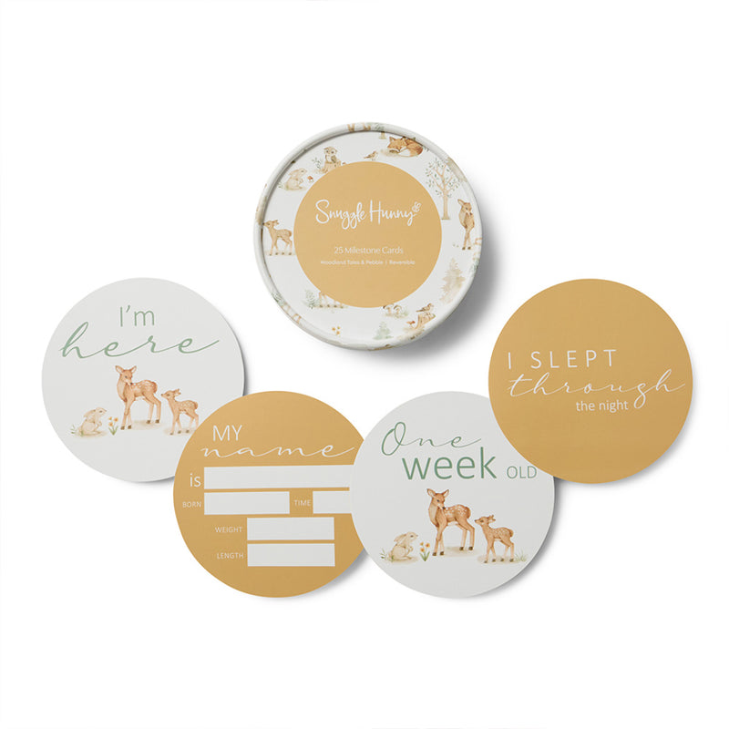 Snuggle Hunny Milestone Cards - Reversible - various