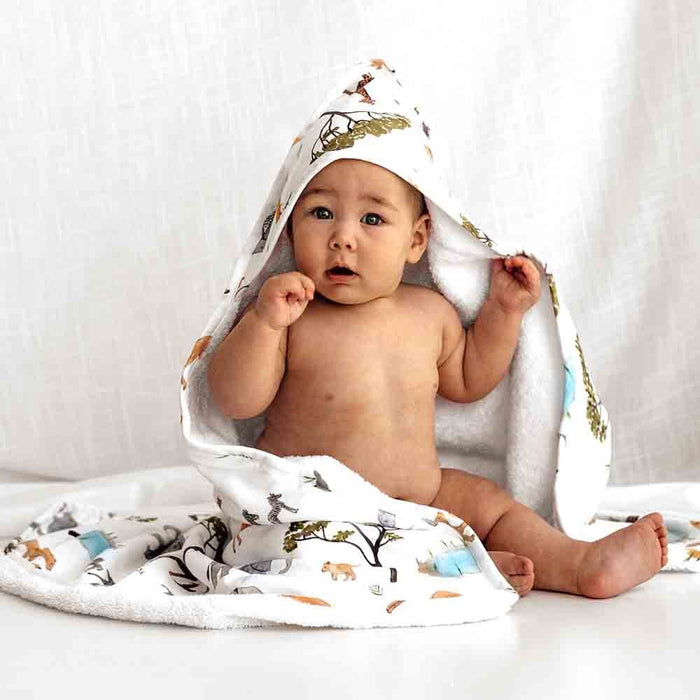 Snuggle Hunny Organic Baby Hooded Towel - various