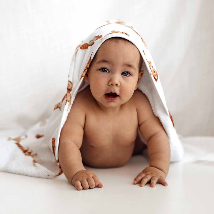 Snuggle Hunny Organic Baby Hooded Towel - various