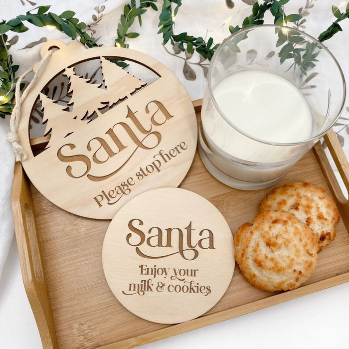 Santa 'Please Stop Here' Sign Set