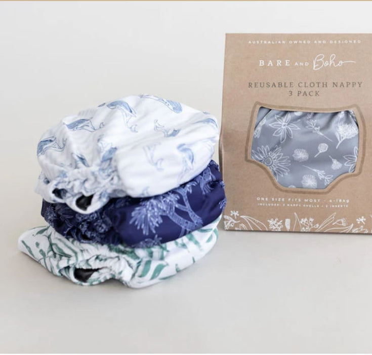 V3 One-Size Cloth Nappy - Bare and Boho