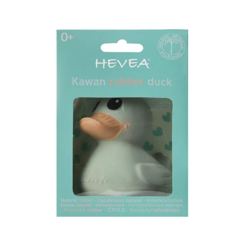 HEVEA® Kawan Rubber Duck - Mini, a Scandinavian-designed, 100% natural rubber bath toy. Plant-based, vegan-certified, and hand-painted with natural, FDA-approved pigments. Designed without holes to prevent mold, making it safe and hygienic. Soft yet textured for teething, perfect for bath time, the beach, or playroom adventures. Eco-friendly and biodegradable, ensuring a greener planet.
