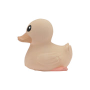 HEVEA® Kawan Rubber Duck - Mini, a Scandinavian-designed, 100% natural rubber bath toy. Plant-based, vegan-certified, and hand-painted with natural, FDA-approved pigments. Designed without holes to prevent mold, making it safe and hygienic. Soft yet textured for teething, perfect for bath time, the beach, or playroom adventures. Eco-friendly and biodegradable, ensuring a greener planet.