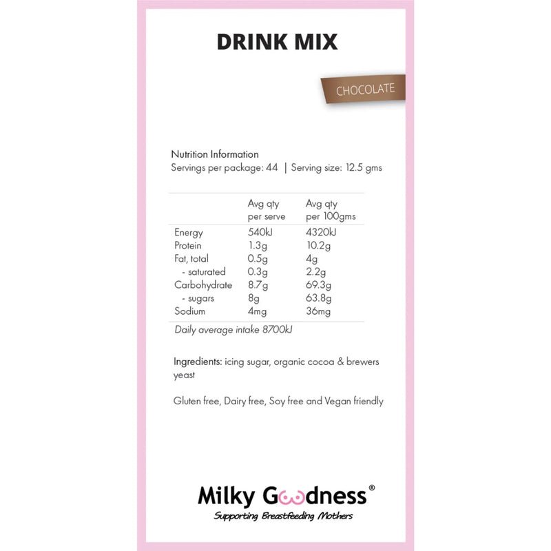 Lactation Chocolate Drink Mix - Milky Goodness