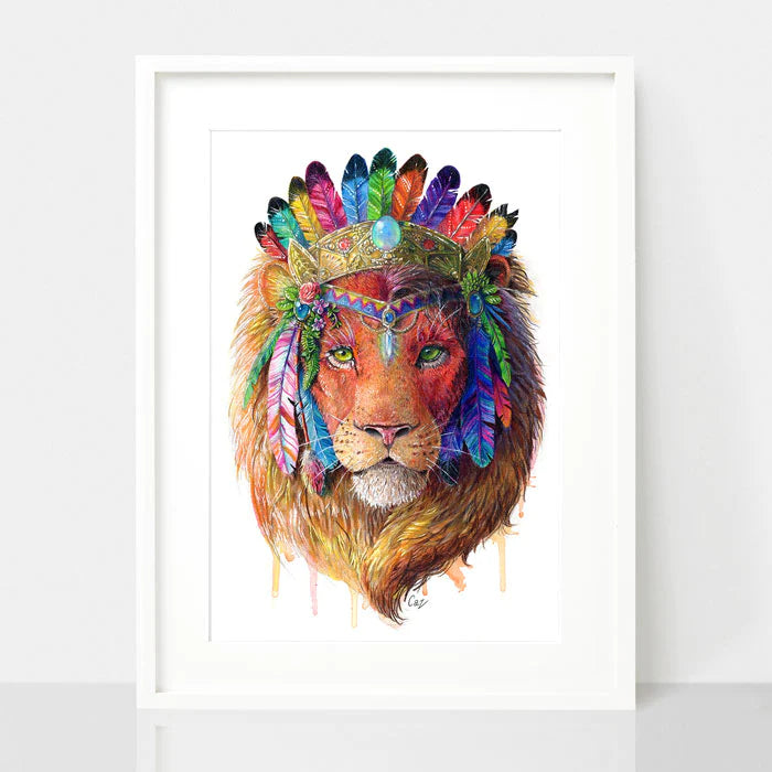 Spirit Animals Theme Wall Art - Earthdrawn Studio (A4 size)