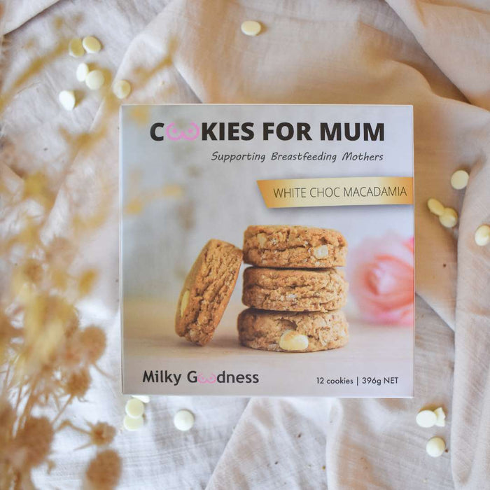 White Choc & Macadamia Lactation Cookies - Milky Goodness