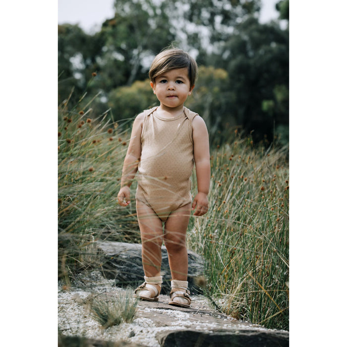 Pointelle Sleeveless Body Suit - Fibre For Good