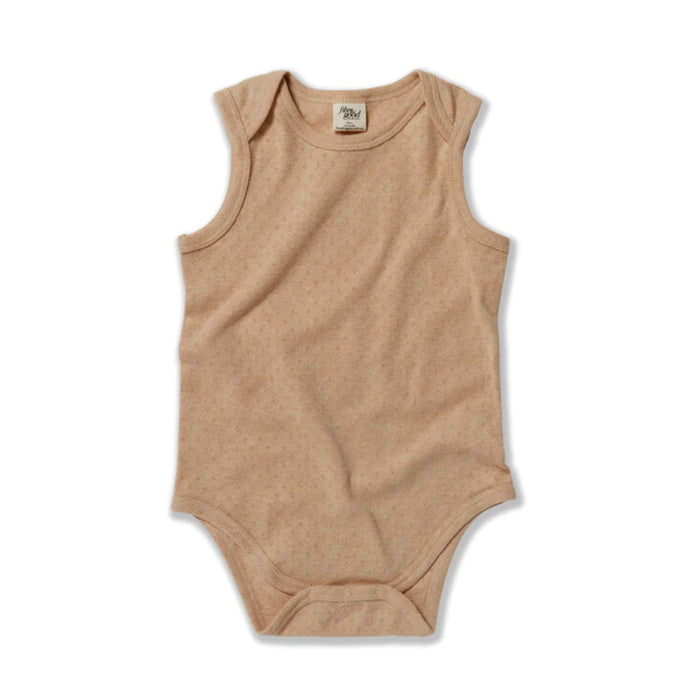 Pointelle Sleeveless Body Suit - Fibre For Good