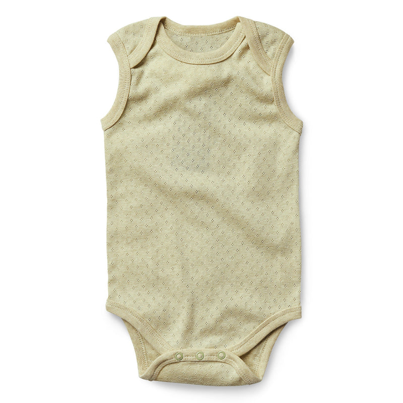 Pointelle Sleeveless Body Suit - Fibre For Good