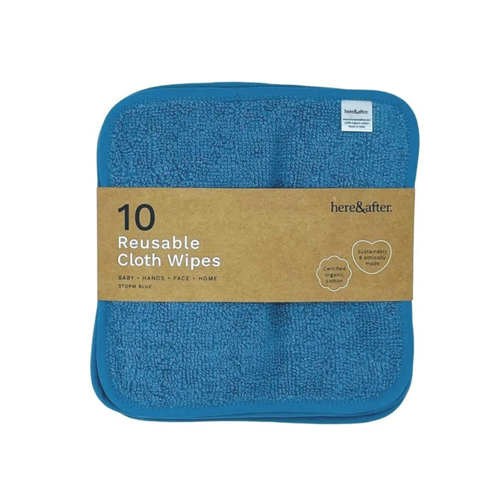 Reusable Cloth Wipes - Here & After - 10 Pack