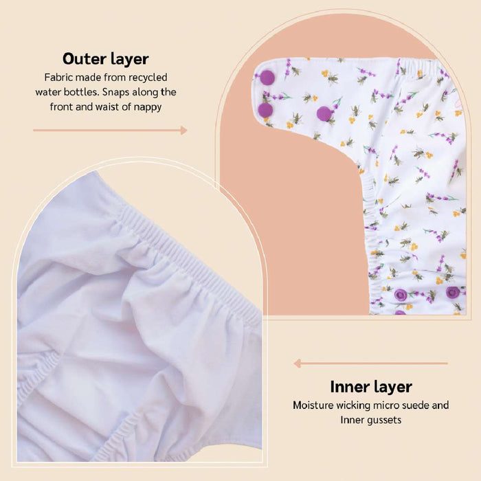 Pocket Cloth Nappy (OSFM) - Evia Collective