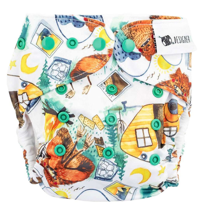 All in 2 (OSFM) cloth nappy - Designer Bums