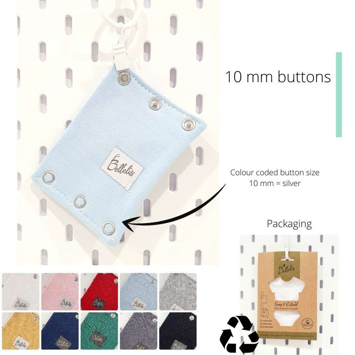 10 mm buttons Snap & Extend® bodysuit extender