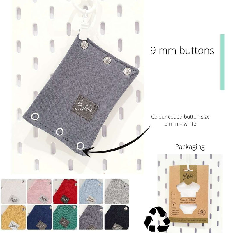 9 mm buttons Snap & Extend® bodysuit extender