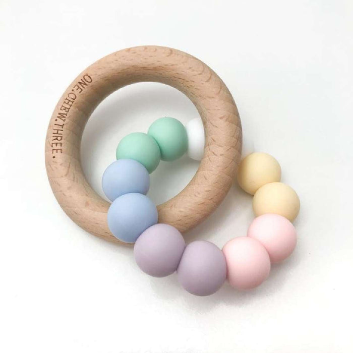 DUO Silicone and Beech Wood Teether