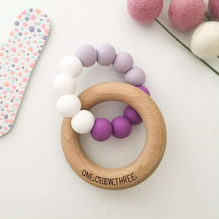 DUO Silicone and Beech Wood Teether