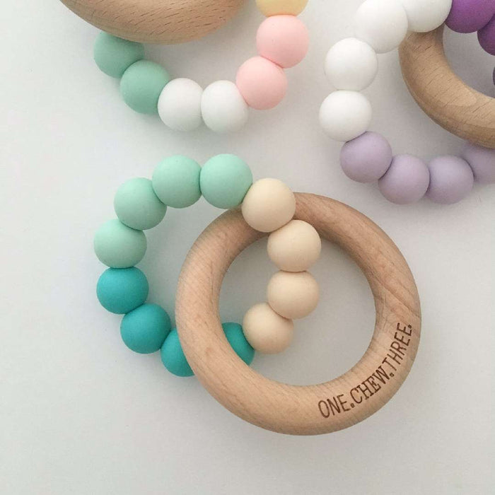 DUO Silicone and Beech Wood Teether