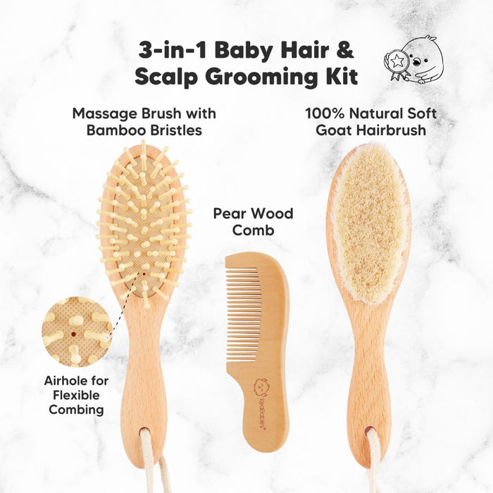 Baby Hair Brush and Comb Set - KeaBabies