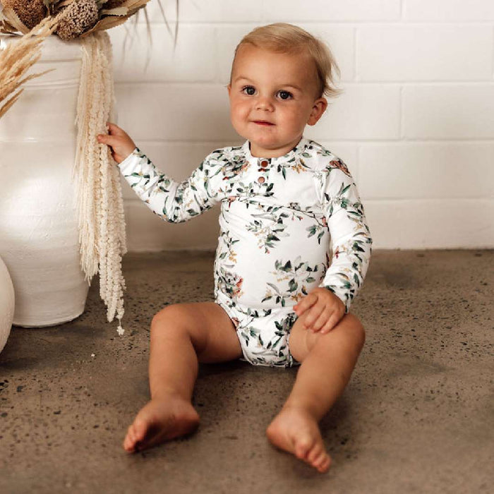 Snuggle Hunny Bodysuit Long Sleeve - Eucalypt