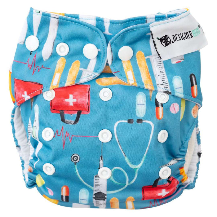 All in 2 (OSFM) cloth nappy - Designer Bums