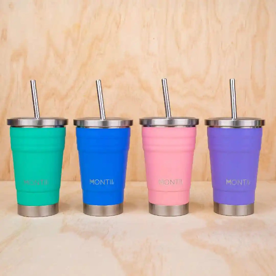 MontiiCo Reusable Smoothie Cups - Mini (275ml) in mixed colours