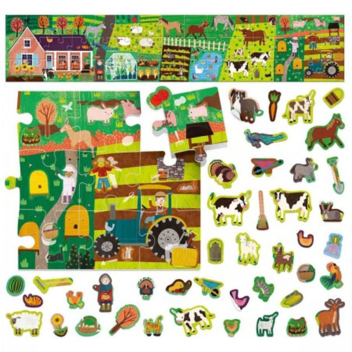 Puzzle + Stickers The Farm - Headu