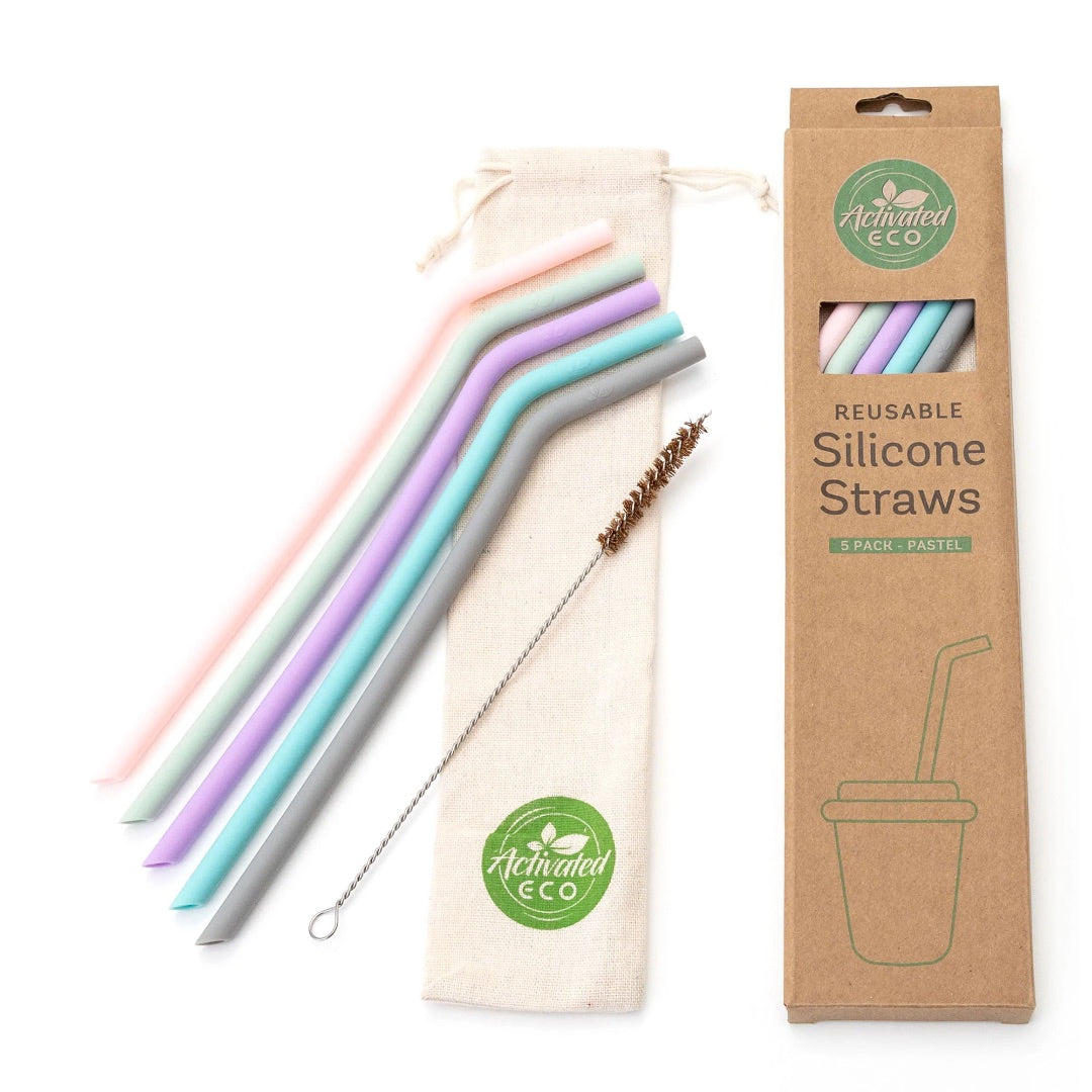 Reusable Silicon Straw Set (5pack)