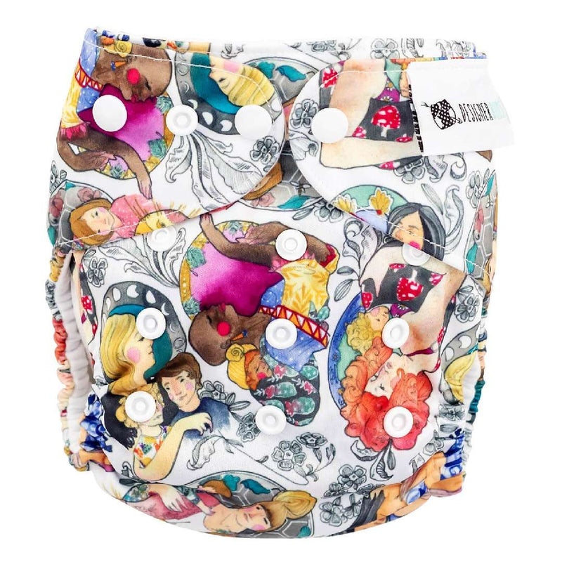 All in 2 (OSFM) cloth nappy - Designer Bums