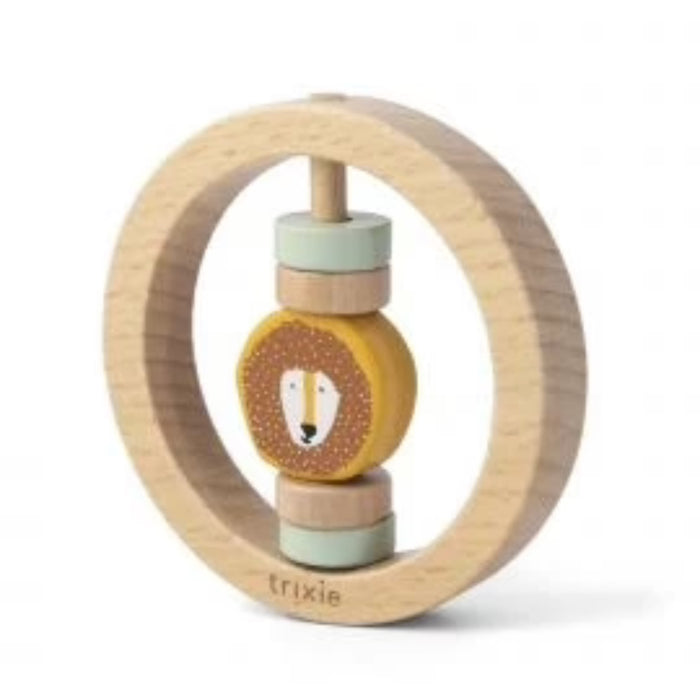 Wooden Round Rattle